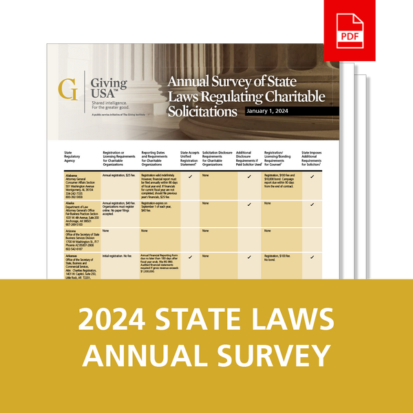2024 Giving USA Annual Survey on State Laws